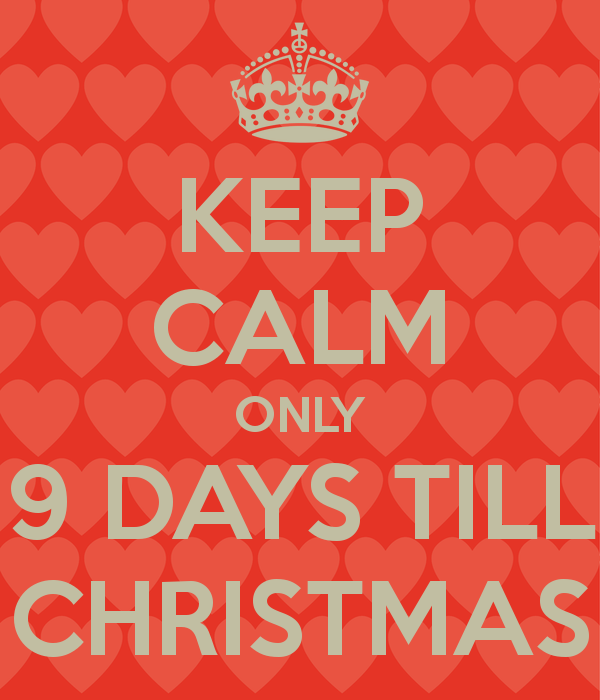 tick tock        only 9 sleeps until christmas